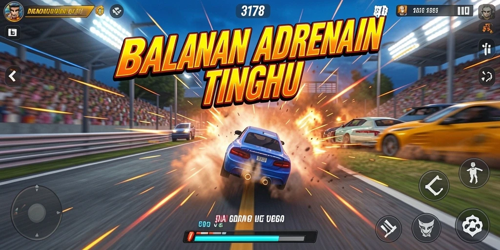 Gameplay Racing yang menegangkan dan seru.