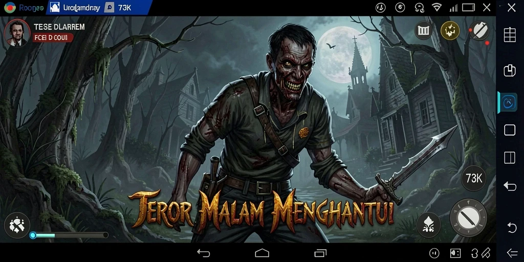 Screenshot menampilkan momen menegangkan dari gameplay horor.