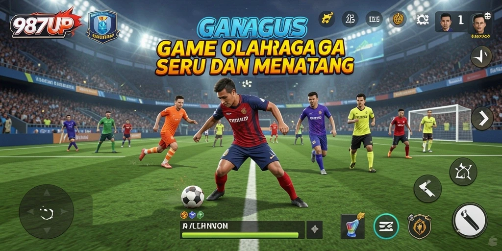 Tampilan gameplay seru dari 987UP yang memukau visual dan adrenalin.