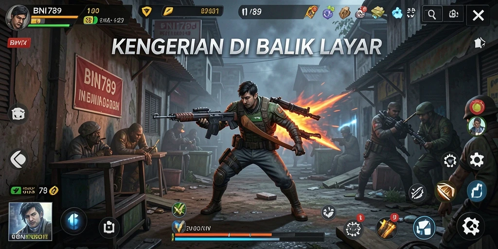 Tangkapan layar menampilkan momen menyeramkan di BNI789.