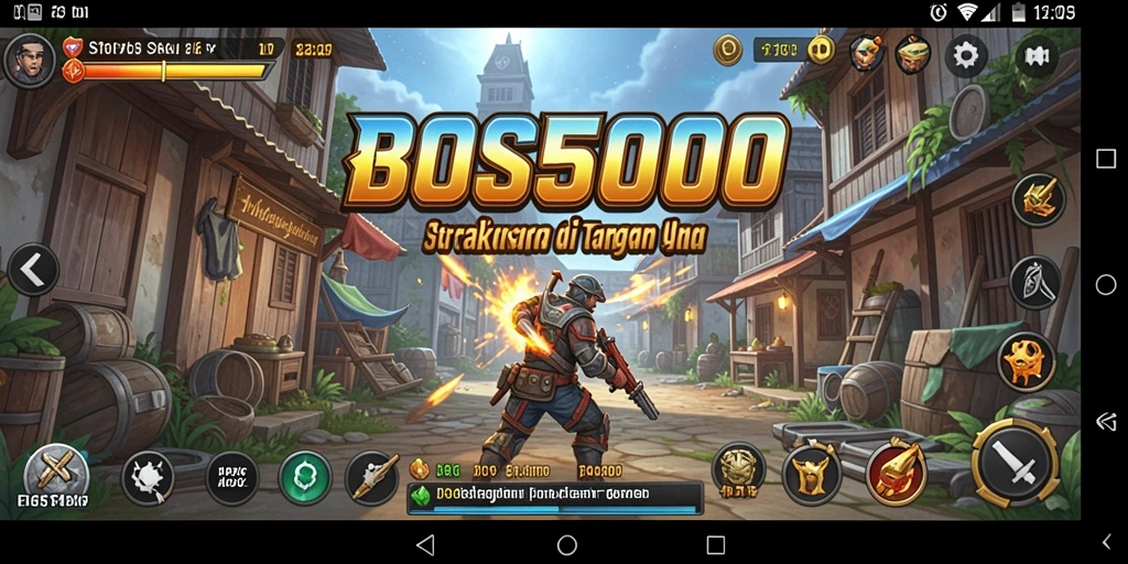 Tampilan menarik gameplay strategis BOS5000.
