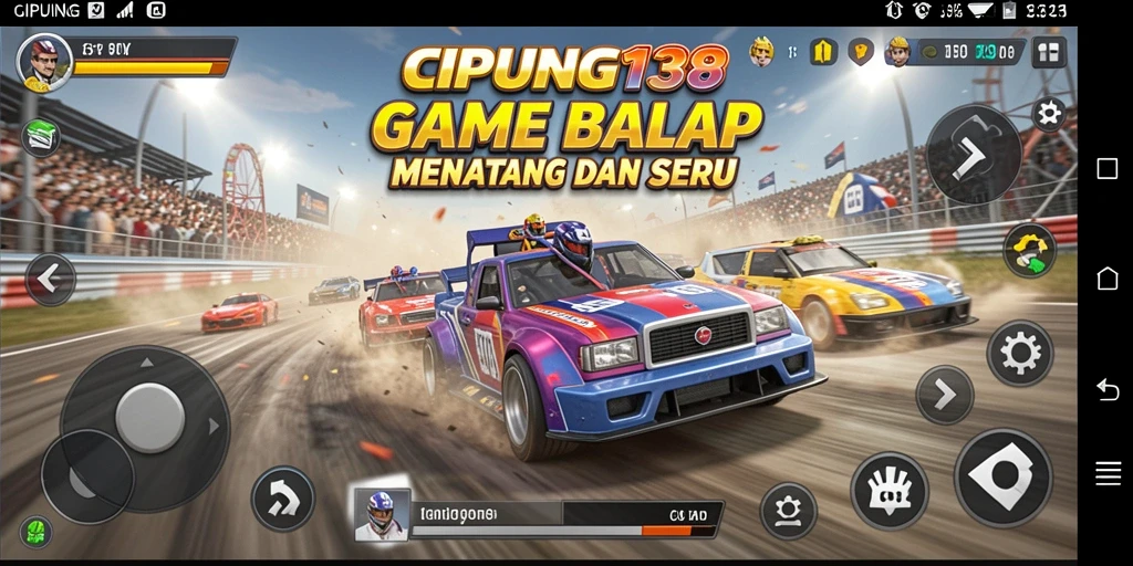Screenshot gameplay balap CIPUNG138 dengan tampilan menawan.