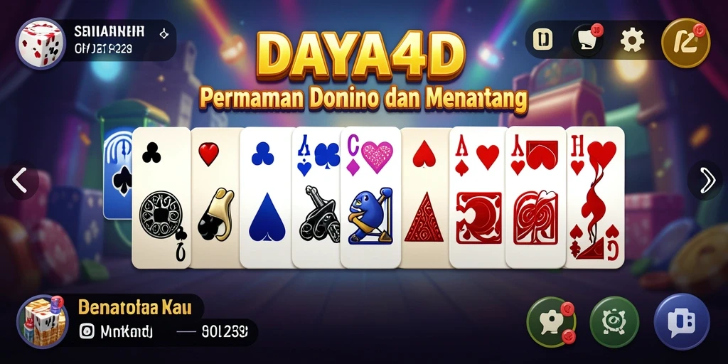 Tangkapan layar permainan DAYA4D yang menampilkan aksi seru bermain Domino.