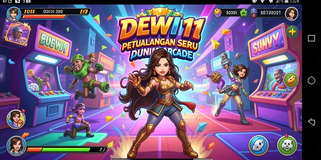 Tampilan gameplay DEWI11 yang penuh petualangan arcade.