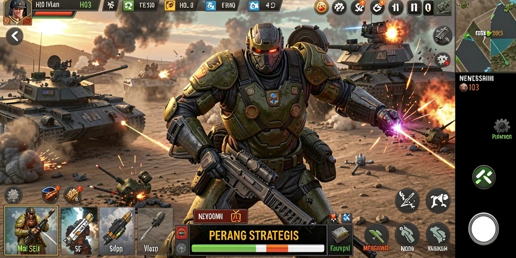 Tampilan gameplay seru dengan strategi yang mendalam.