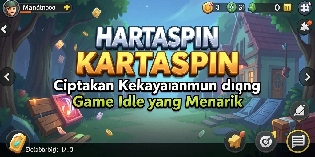 Tampilan gameplay HARTASPIN yang menunjukkan kekayaan yang terus bertambah.