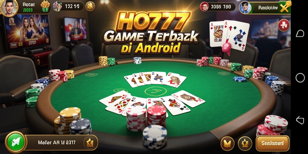 Tangkapan layar utama HO777 menampilkan gameplay Poker yang mendebarkan.