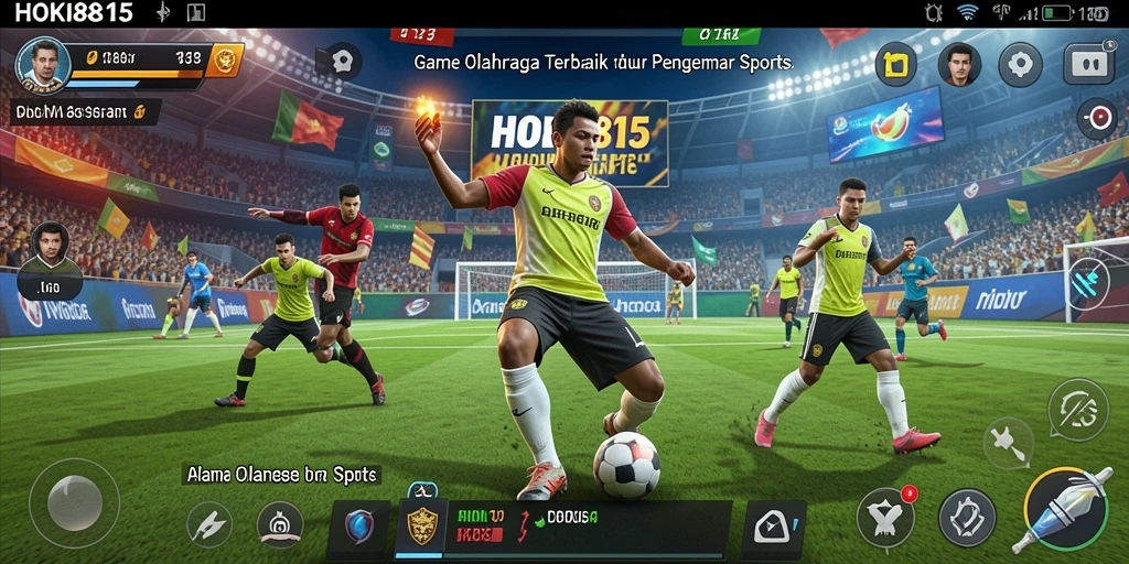 Screenshot dari HOKI8815 memperlihatkan gameplay seru dalam pertandingan olahraga.