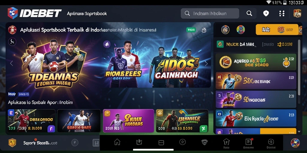 Tampilan antarmuka aplikasi IDEBET yang menarik dan interaktif.