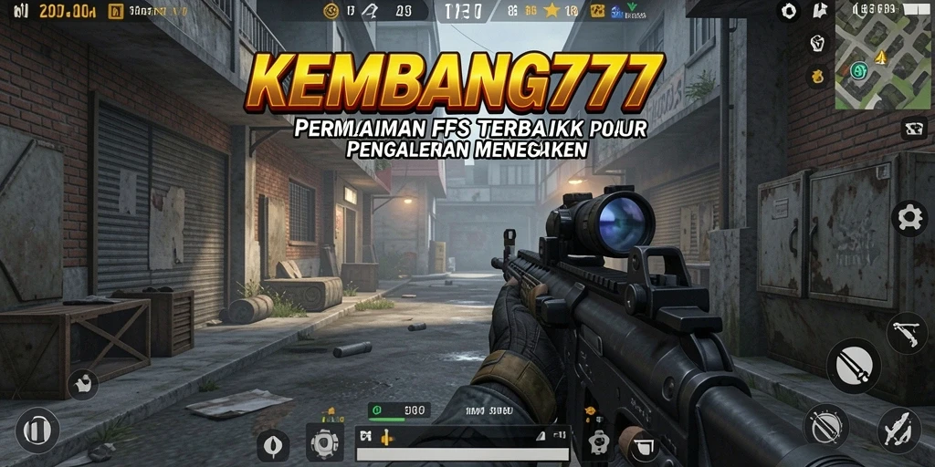 Tampilan gameplay menegangkan dalam KEMBANG777 dengan aksi tembak-menembak yang intens.