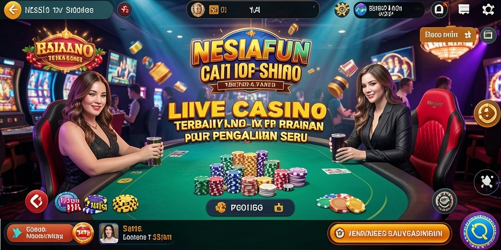 Tampilan gameplay NESIAFUN yang menarik dan seru di Live Casino.
