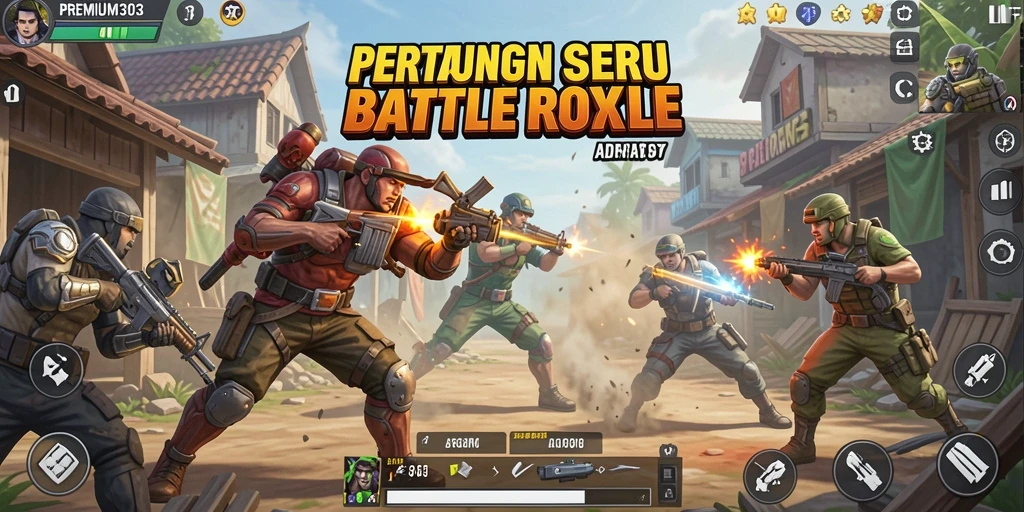 Gameplay seru dan intens di arena Battle Royale.