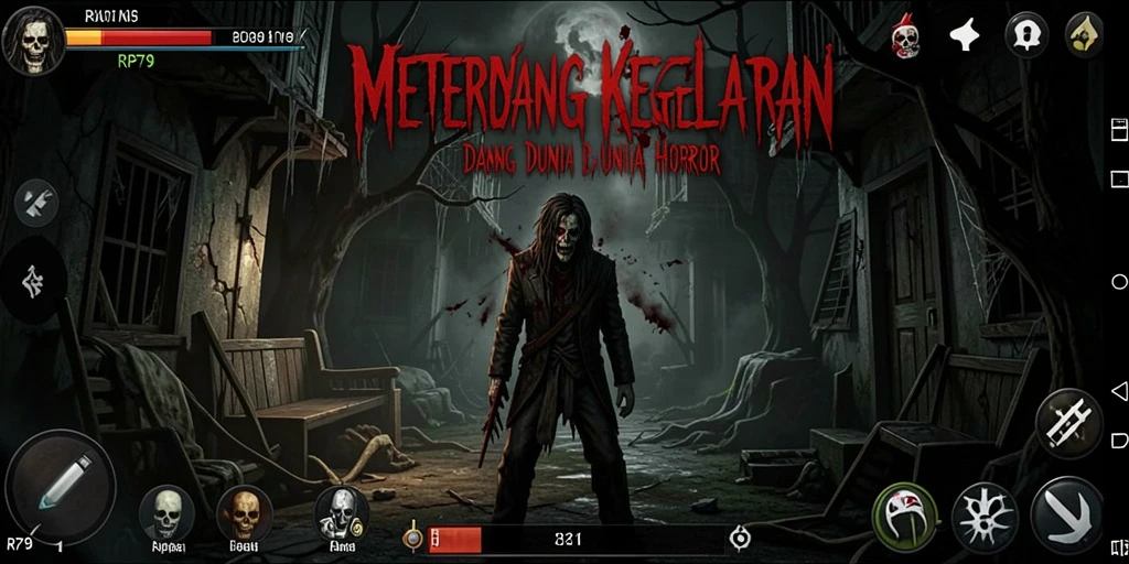 Gameplay menakutkan dengan suasana gelap dan misterius.