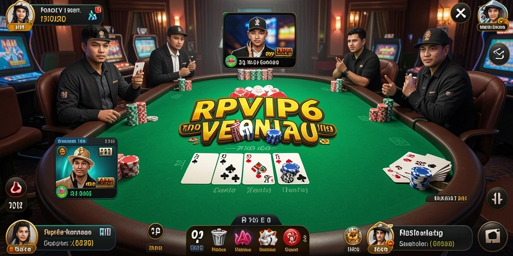 Screenshot RPVIP6 menampilkan permainan poker yang menarik dan kompetitif.