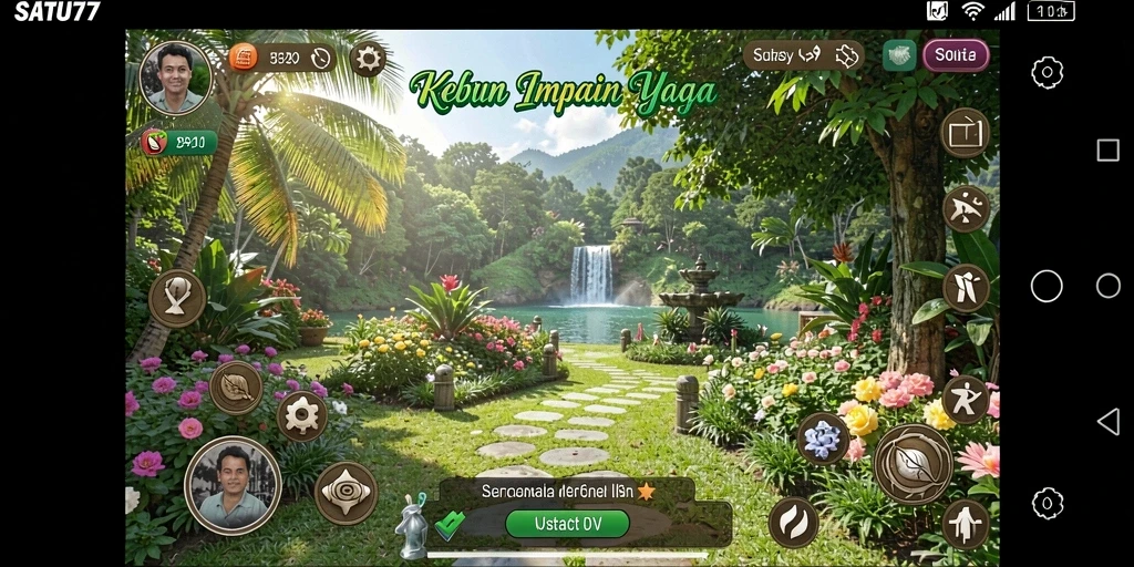 Screenshot utama SATU77 menunjukkan pengalaman berkebun yang menyenangkan.