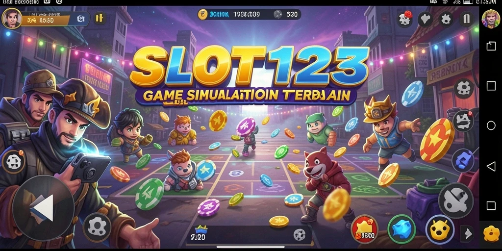 Screenshot utama SLOT123 menampilkan gameplay simulation yang seru dan menantang.