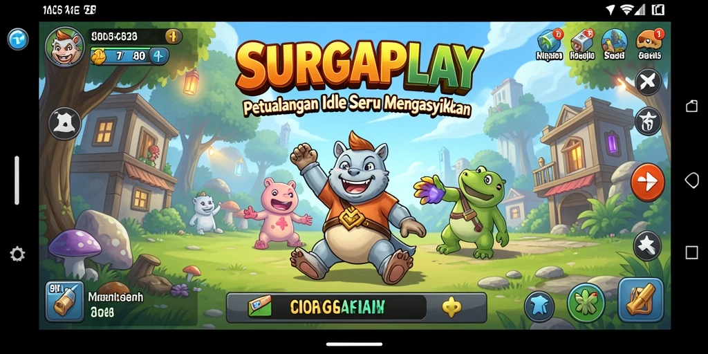 Tampilan gameplay SURGAPLAY dengan elemen Idle yang menarik.