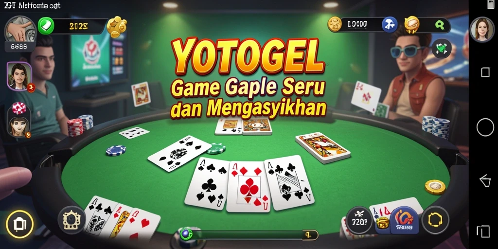 Tampilan gameplay seru dari YOTOGEL, nikmati Gaple bersama teman.